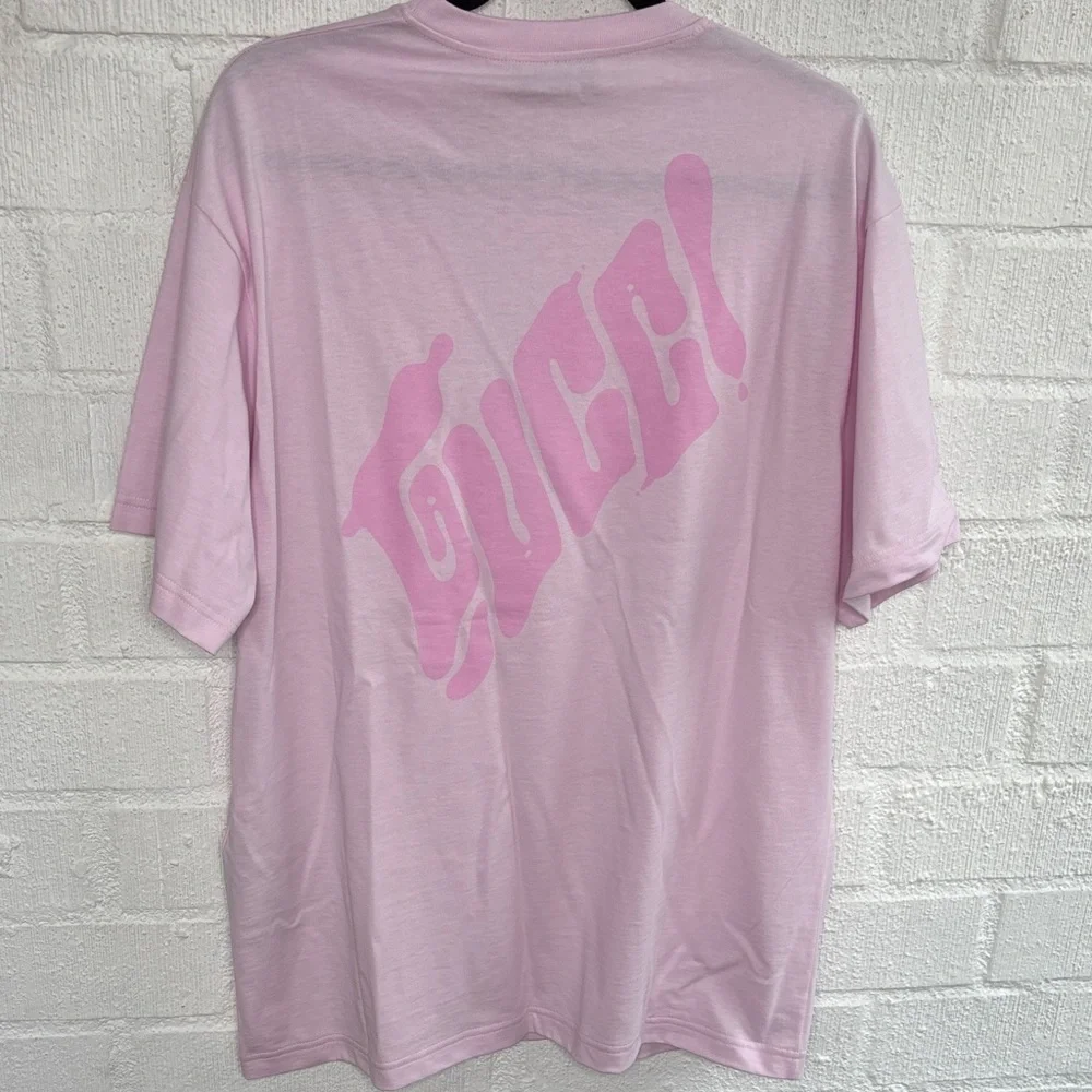 Gucci Logo Cotton Jersey Pink Mens T-shirt sz L